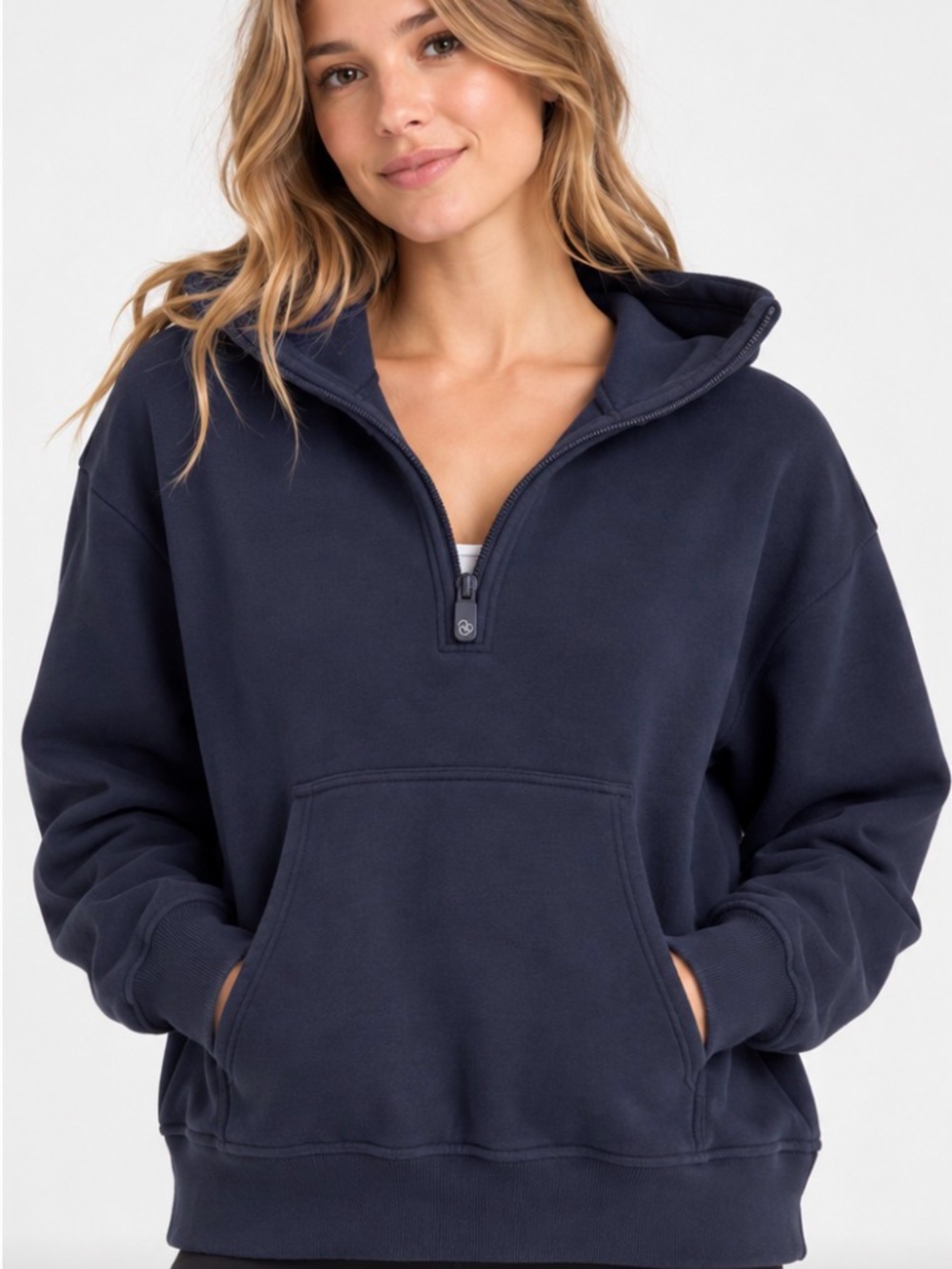 Zella Navy Half-Zip Pullover Sweatshirt